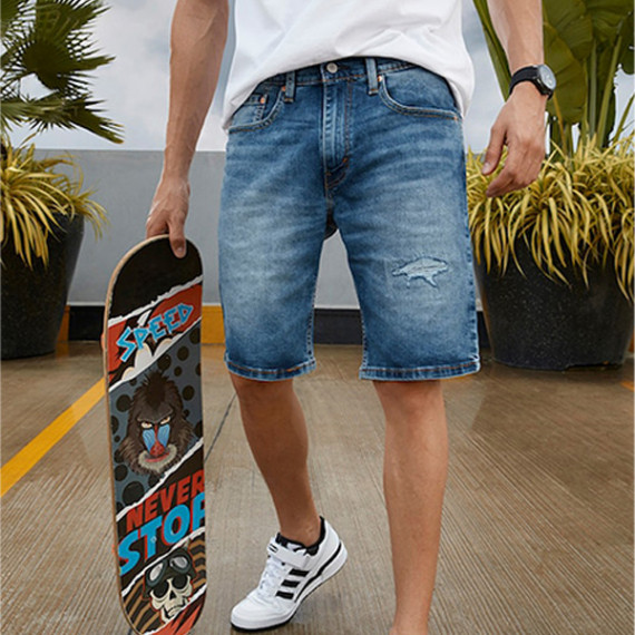 https://www.facemarshal.com/products/men-blue-washed-distressed-denim-shorts