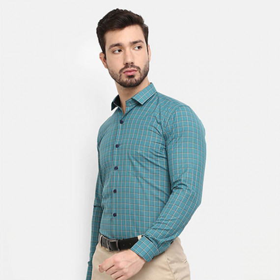 https://www.facemarshal.com/products/men-green-checked-formal-shirt