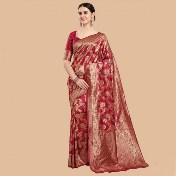 https://www.facemarshal.com/products/maroon-gold-ethnic-motifs-zari-silk-blend-banarasi-saree