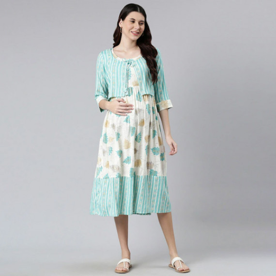 https://www.facemarshal.com/products/women-off-white-green-floral-maternity-a-line-midi-dress
