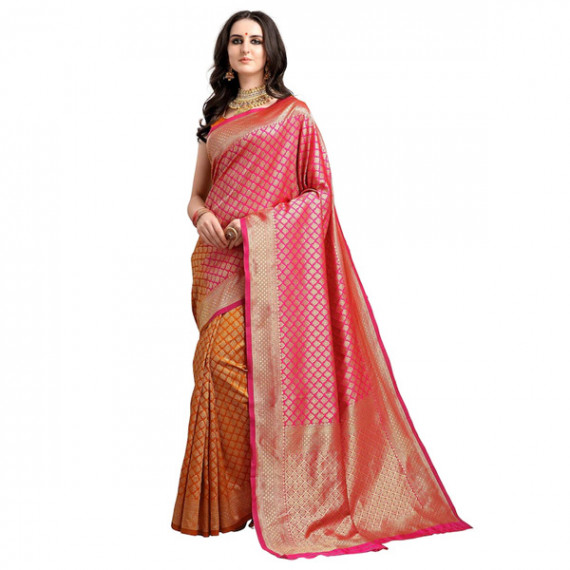 https://www.facemarshal.com/products/pink-mustard-yellow-ethnic-motifs-woven-design-half-half-kanjeevaram-saree