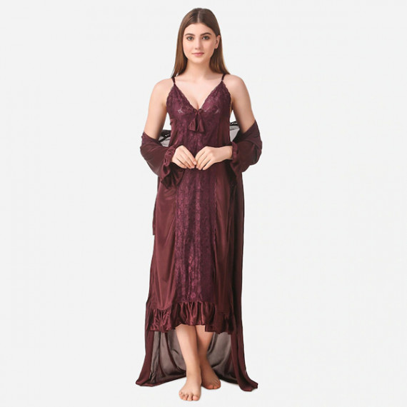 https://www.facemarshal.com/products/brown-maxi-satin-solid-nightwear-set