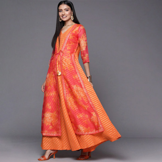 https://www.facemarshal.com/products/orange-striped-ethnic-maxi-dress